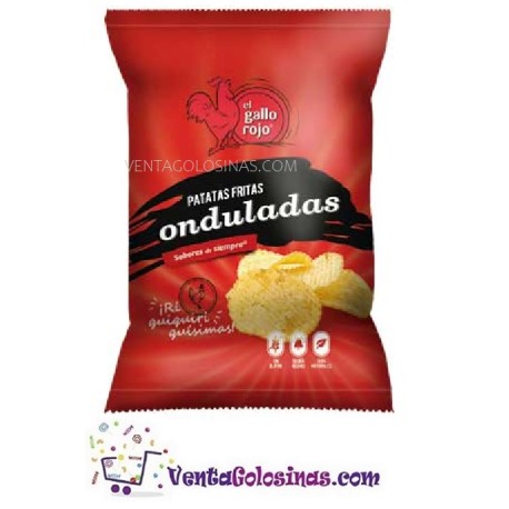 PATATAS FRITAS ONDULADAS SALADAS 160GR. 10 UDS X CAJA EL GALLO ROJO