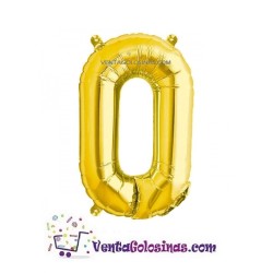 GLOBO Nº0 40CM POLIAMIDA ORO