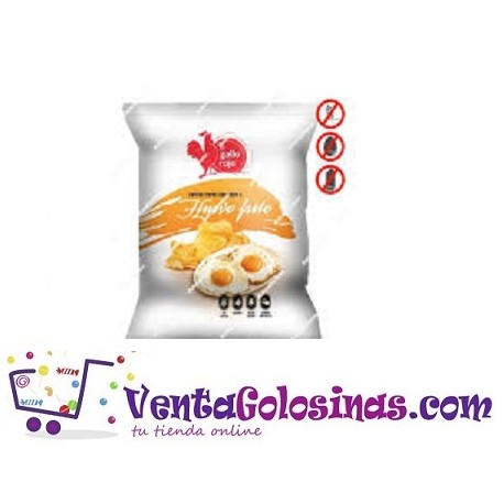 PATATA HUEVO FRITO 120GR. 10 UD X CAJA GALLO ROJO